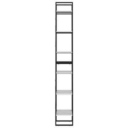 Bokhylle Hvit 6 nivåer 40x30x210 cm