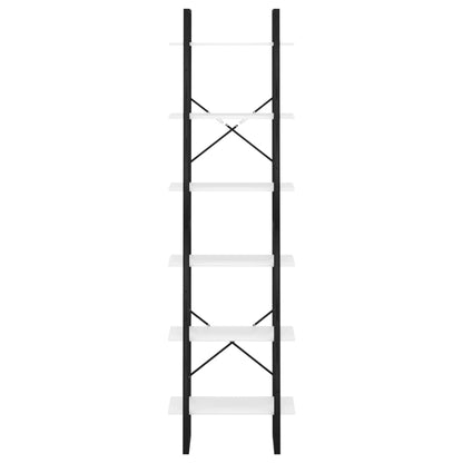 Bokhylle Svart Hvit 60x30x210 cm
