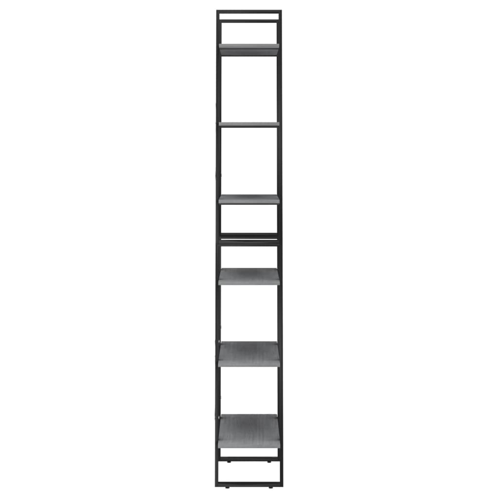 Bokhylle Grå 60x30x210 cm heltre furu