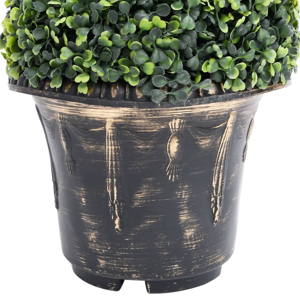 Kunstige planter blomster buksbomplante med potte 59 cm grønn