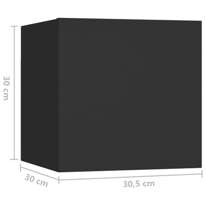 Nattbord Sengbord svart 30,5x30x30 cm konstruert tre