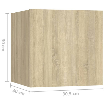 Nattbord Sengbord sonoma eik 30,5x30x30 cm konstruert tre