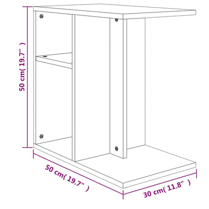 Sidebord betonggrå 50x30x50 cm konstruert tre