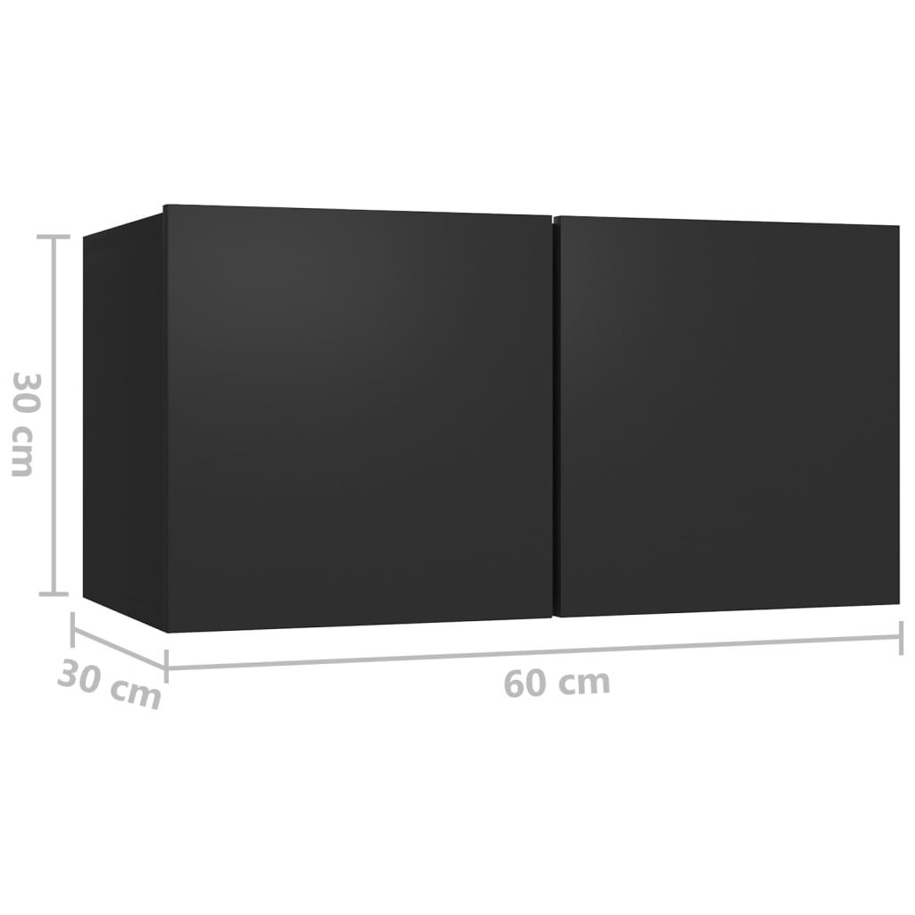 TV-benk svart 60x30x30 cm