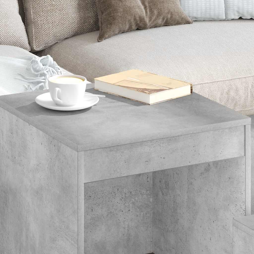 Salongbord Sofabord Betonggrå 3 stk