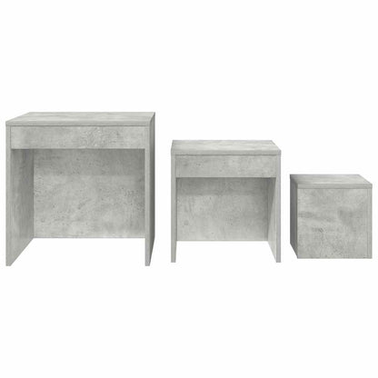 Salongbord Sofabord Betonggrå 3 stk