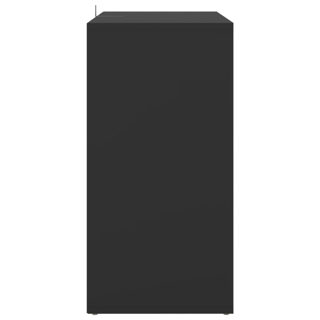 Skoskap Skohylle Skobenk Svart 60x35x70 cm