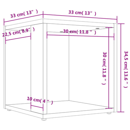 Sidebord sonoma eik 33x33x34,5 cm sponplate