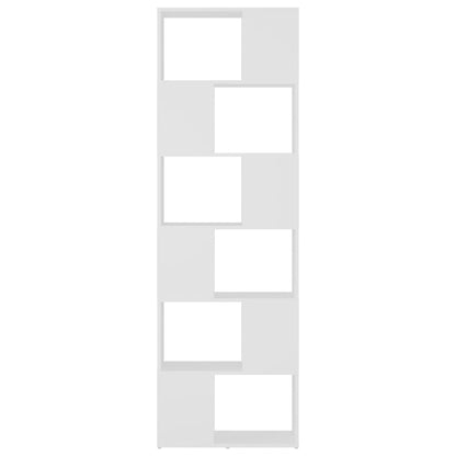 Bokhylle Hvit Romdeler 60x24x186 cm