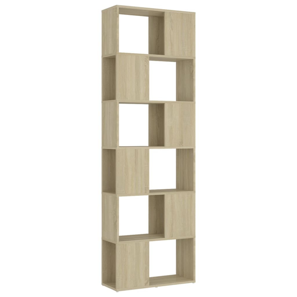 Bokhylle Sonoma Eik Romdeler 60x24x186 cm