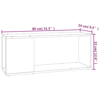 TV-benk hvit 80x24x32 cm konstruert tre