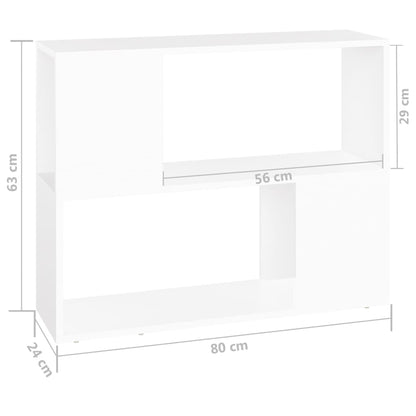 TV-benk hvit 80x24x63 cm konstruert tre