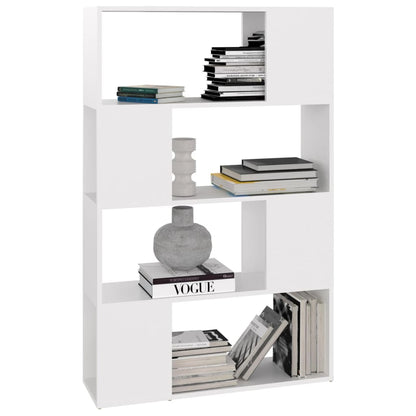 Bokhylle Hvit Romdeler 80x24x124,5 cm