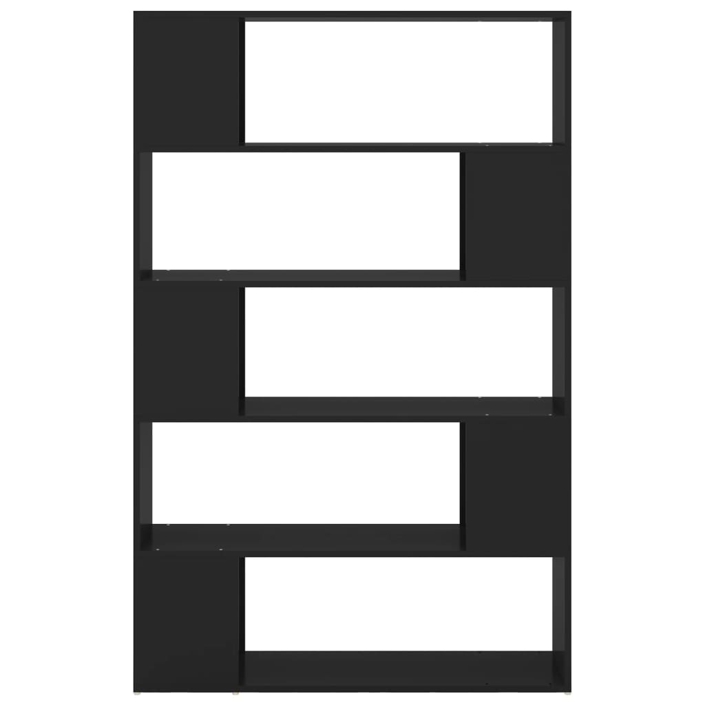 Bokhylle Svart Romdeler 100x24x155 cm