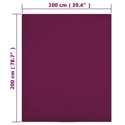 Laken Jerseylaken vinrød 100x200 cm bomull