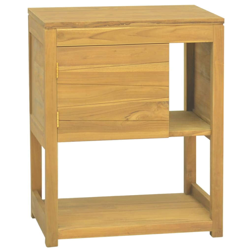 Baderomsskap 60x40x75 cm heltre teak