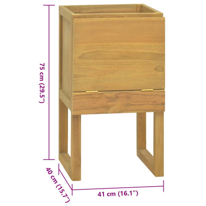 Baderomsskap 41x40x75 cm heltre teak