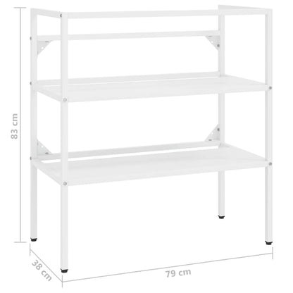 Baderomshylle hvit 79x38x83 cm jern