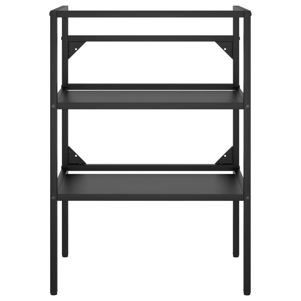 Baderomshylle svart 59x38x83 cm jern