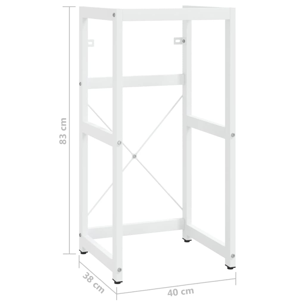 Baderomshylle hvit 40x38x83 cm jern