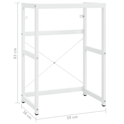 Baderomshylle hvit 59x38x83 cm jern