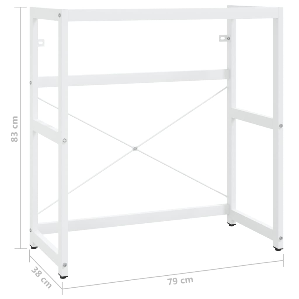 Baderomshylle hvit 79x38x83 cm jern