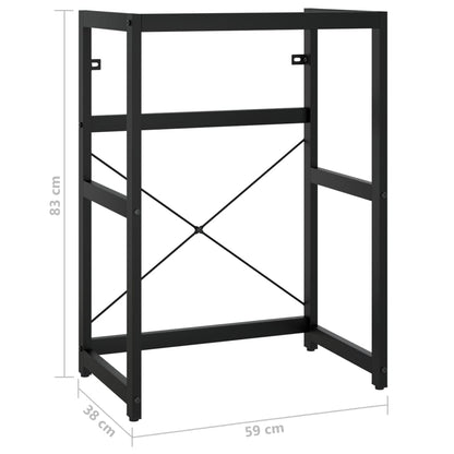 Baderomshylle svart 59x38x83 cm jern