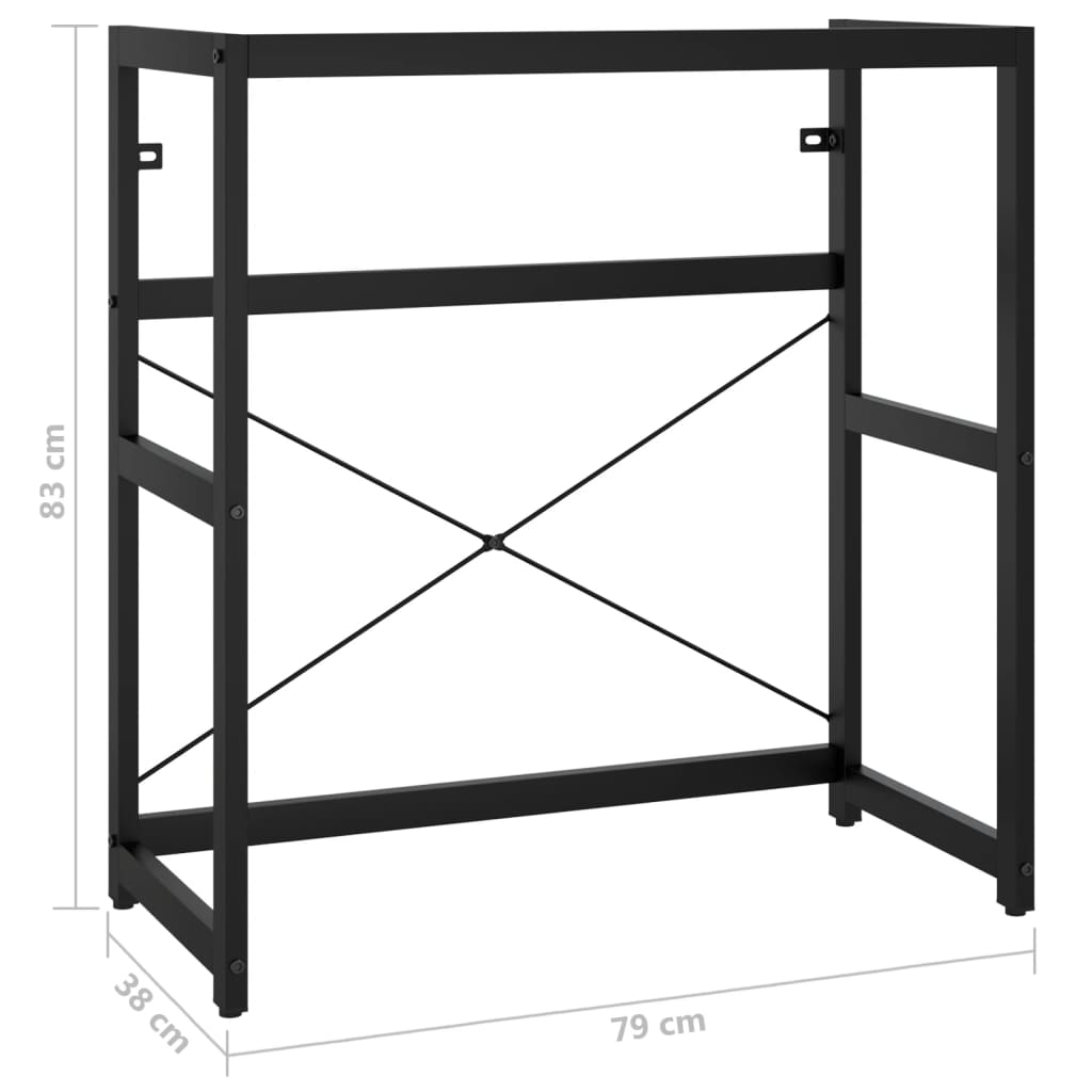 Baderomshylle svart 79x38x83 cm jern