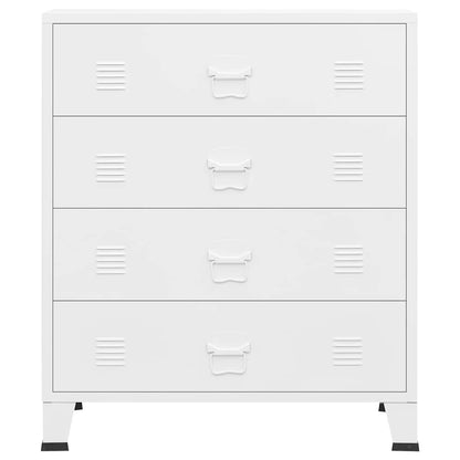 Kommode DIV. Hvit 78x40x93 cm metall