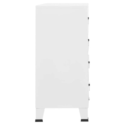 Kommode DIV. Hvit 78x40x93 cm metall