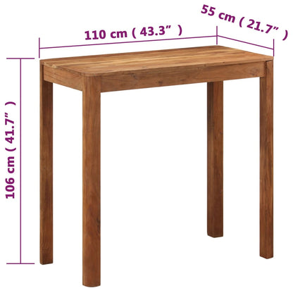 Barbord kafebord Bistrobord heltre akasie med honningfinish 110x55x106 cm