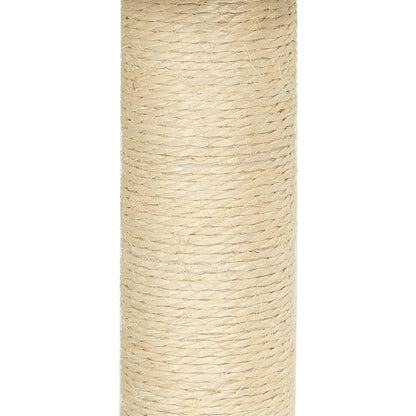 Kattemøbel Kattetre med klorestolper i sisal lysegrå 92 cm