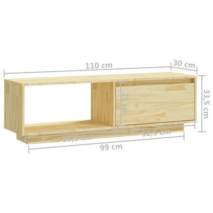 TV-benk 110x30x33,5 cm heltre furu