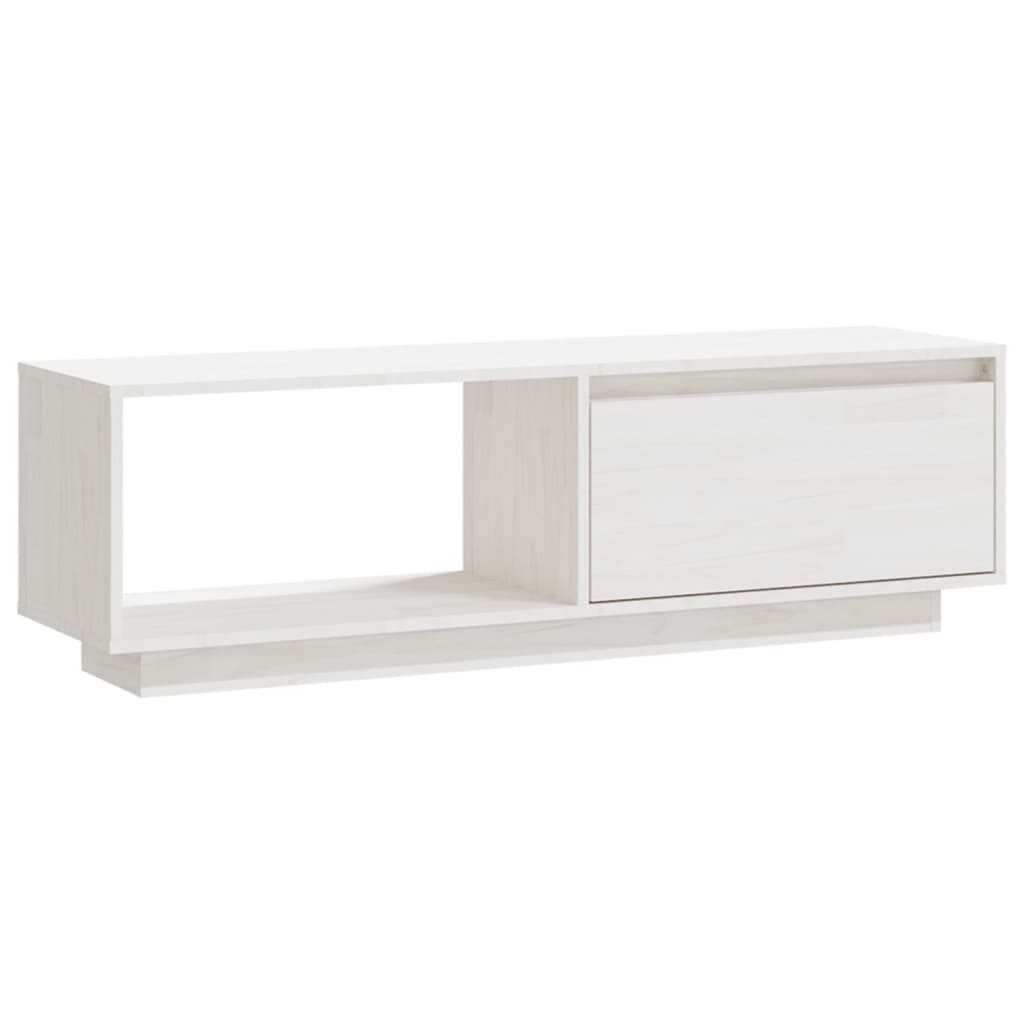 TV-benk 110x30x33,5 cm heltre furu hvit