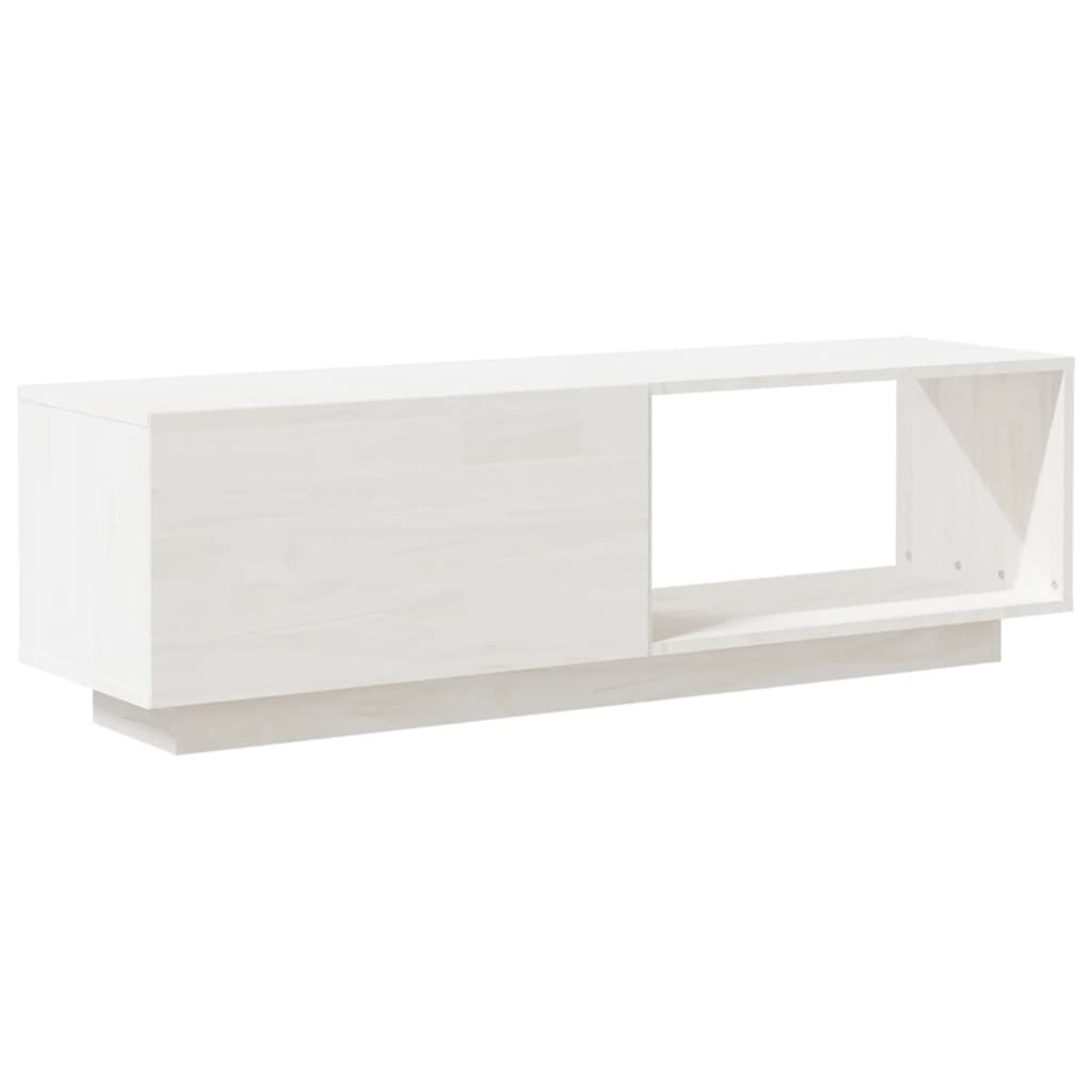 TV-benk 110x30x33,5 cm heltre furu hvit