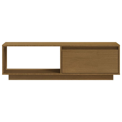 TV-benk 110x30x33,5 cm heltre furu honningbrun