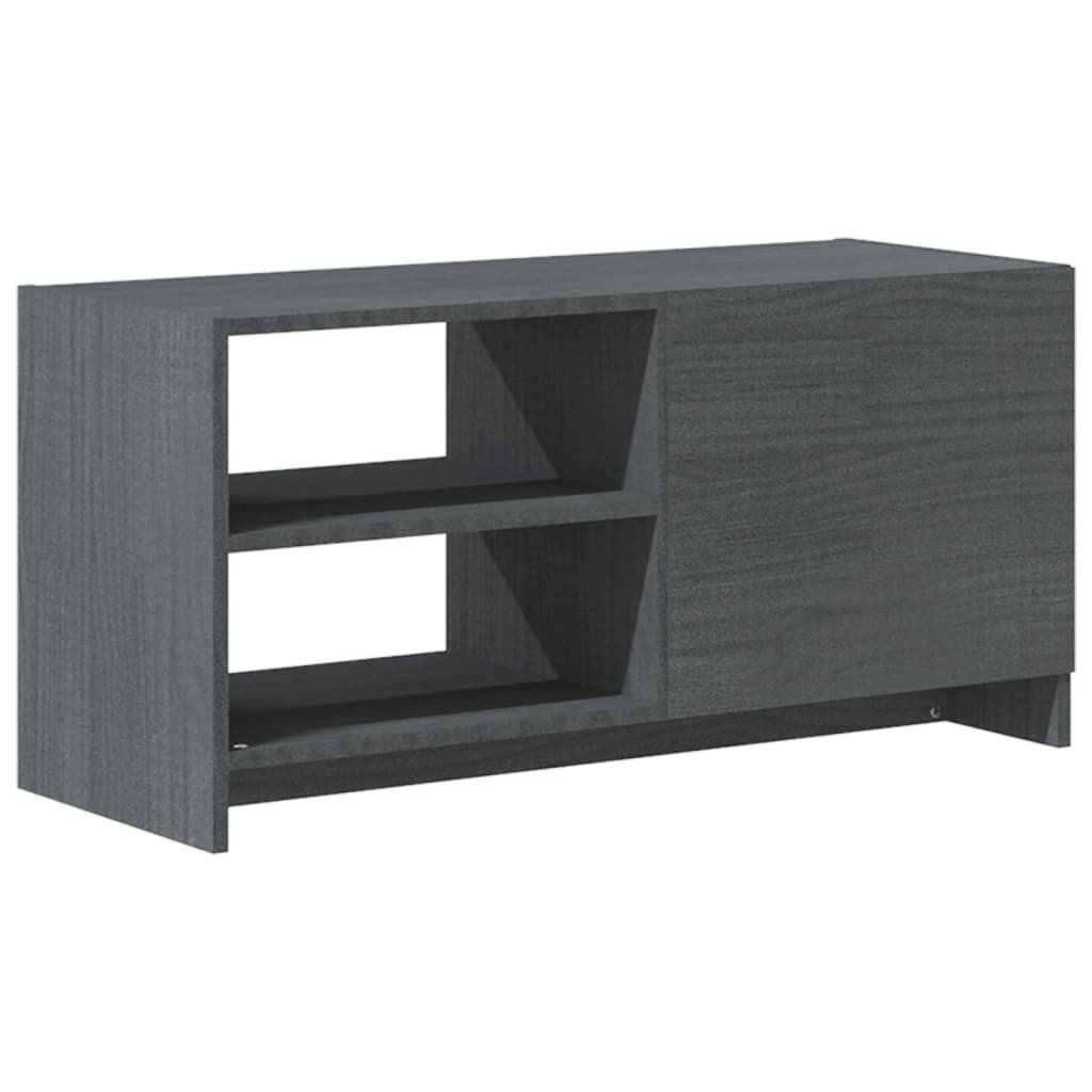 TV-benk 80x31x39 cm heltre furu grå