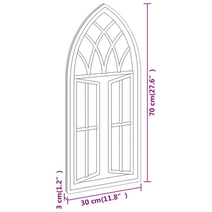 Veggspeil Svart 70x30 cm jern