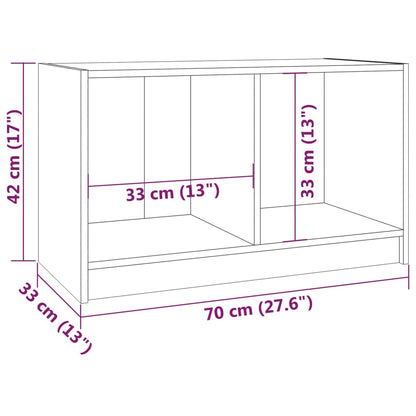 TV-benk grå 70x33x42 cm heltre furu