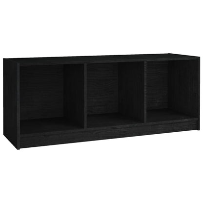 TV-benk svart 104x33x41 cm heltre furu