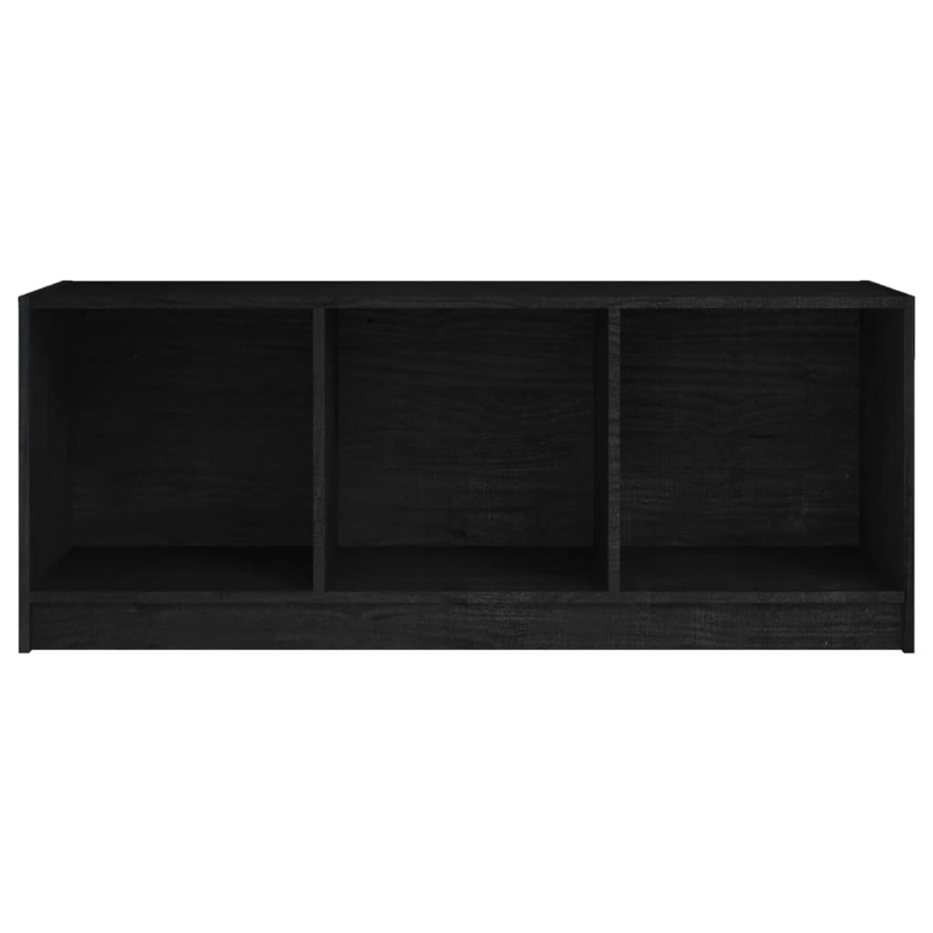 TV-benk svart 104x33x41 cm heltre furu