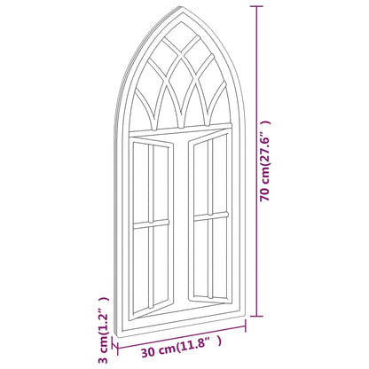 Veggspeil Svart 70x30 cm jern