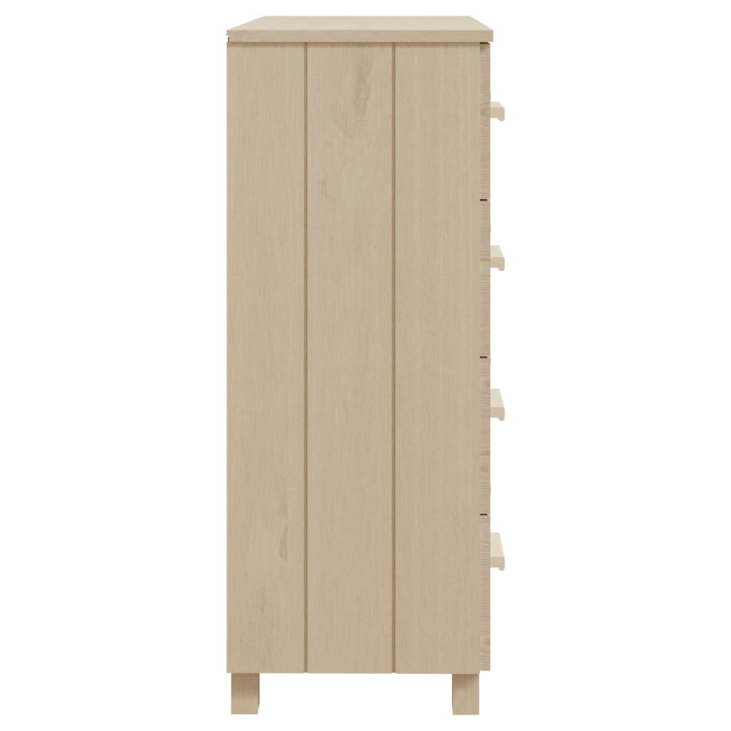 Kommode Honningbrun HAMAR 79x40x103,5 cm heltre furu