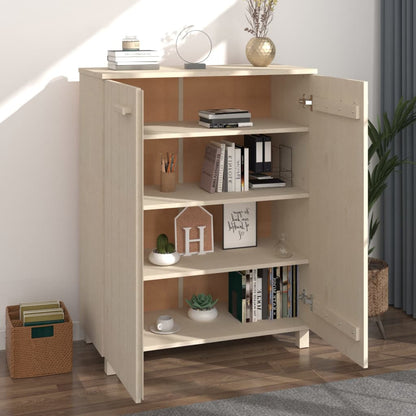 Skoskap Skohylle Skobenk Honningbrun HAMAR 85x40x108 cm heltre furu