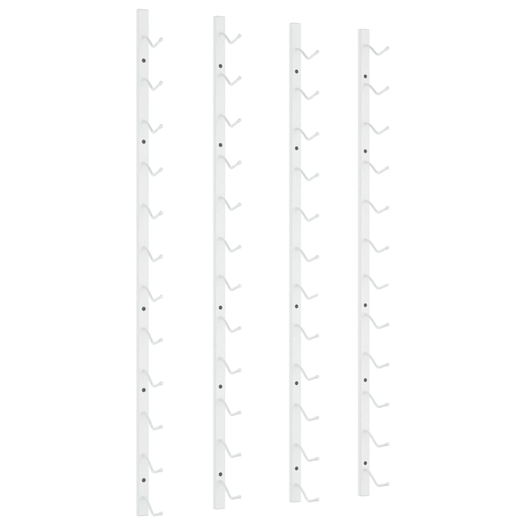 Vinstativ Veggmontert for 12 flasker 2stk Hvit jern