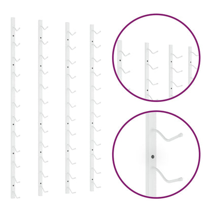 Vinstativ Veggmontert for 12 flasker 2stk Hvit jern