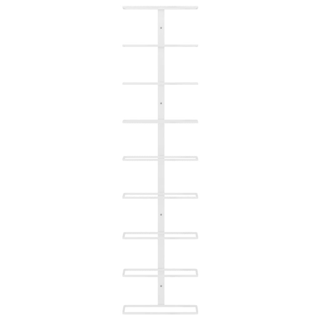 Vinstativ Veggmontert for 9 flasker Hvit jern