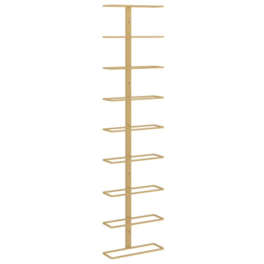 Vinstativ Veggmontert for 9 flasker gull jern