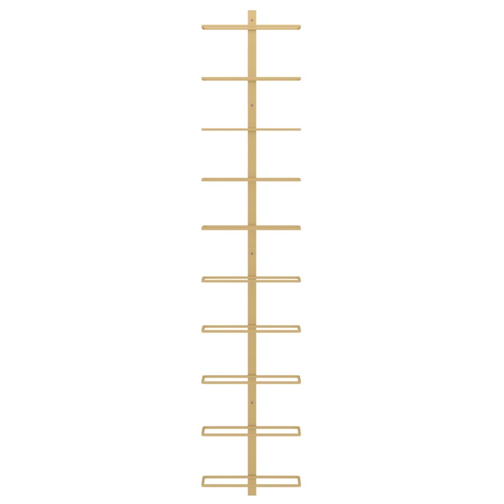 Vinstativ Veggmontert for 10 flasker gull metall