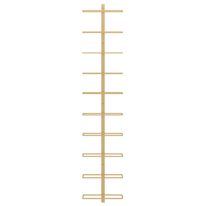 Vinstativ Veggmontert for 10 flasker gull metall